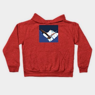 Hawk in Rocky Mountains Kids Hoodie